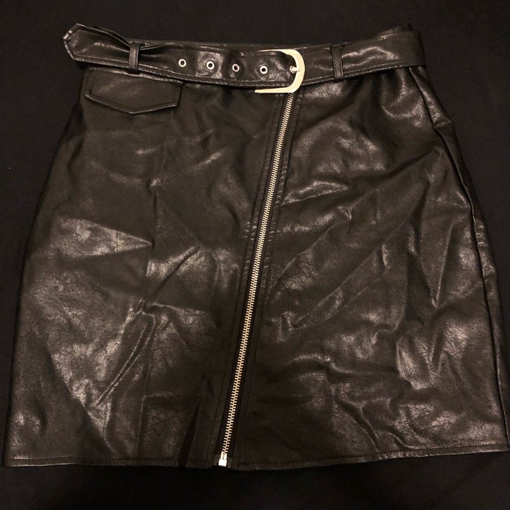 Missguided Pleather Skirt w/ Belt